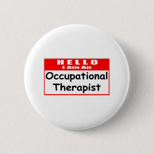 Badge Rond 5 Cm Bonjour, Je Suis Un Thérapiste Professionnel