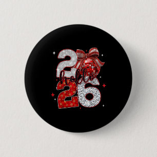 Badge Rond 5 Cm Bonjour la Saint-Sylvestre 2026 Bonne Année Fa