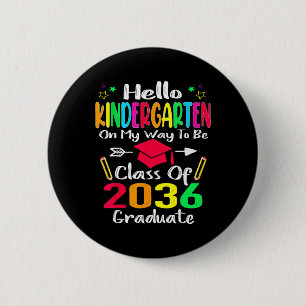 Badge Rond 5 Cm Bonjour maternelle Byck à l'école Cl de 2036 Croît