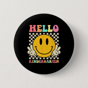 Badge Rond 5 Cm Bonjour maternelle Byck à l'école professeur groov