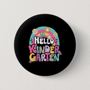 Badge Rond 5 Cm Bonjour maternelle Retour À L'École Enseignant Gar