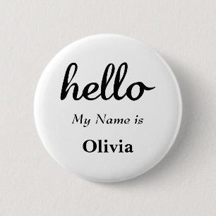 Badge Rond 5 Cm Bonjour Mon nom est Personnalisé Bonjour Cadeaux