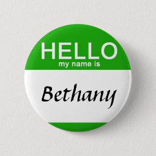 Badge Rond 5 Cm Bonjour Personnalisé Mon Nom Est Personnalisé No