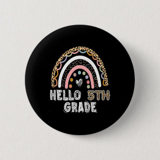 Badge Rond 5 Cm Bonjour Première année 1re année Byck To School