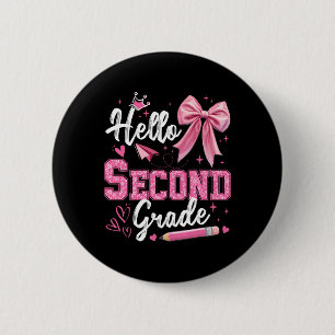 Badge Rond 5 Cm Bonjour professeur de deuxième année 2e année de r