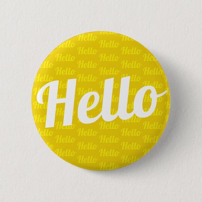 Badge Rond 5 Cm Bonjour salutation (Devant)
