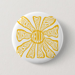 Badge Rond 5 Cm Bonjour soleil