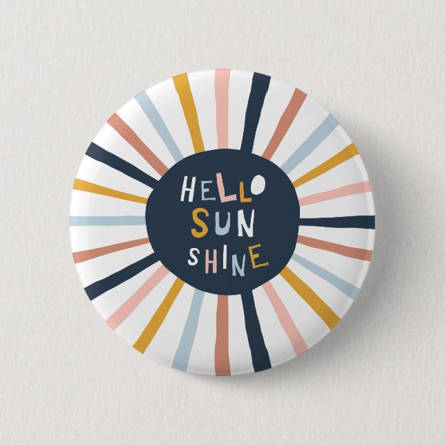 Badge Rond 5 Cm Bonjour Sunshine (Devant)