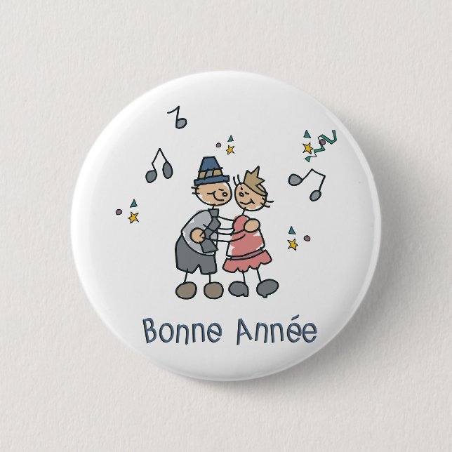 Badge Rond 5 Cm Bonne Annee (Devant)