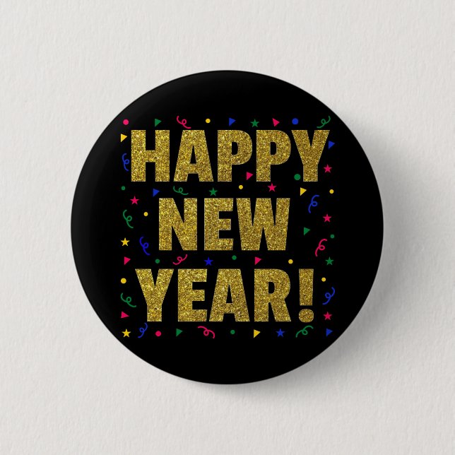 Badge Rond 5 Cm Bonne année (Devant)