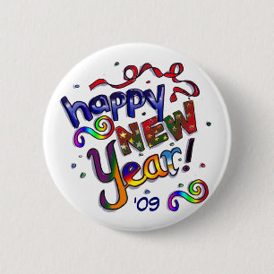 Badge Rond 5 Cm Bonne année