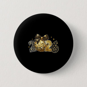 Badge Rond 5 Cm Bonne Année 2026 Coquette Nouvel An Tendance