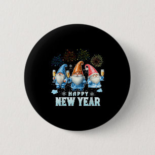 Badge Rond 5 Cm Bonne année 2026 Fête de famille Gnomes Nouvel An