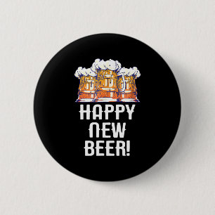 Badge Rond 5 Cm BONNE ANNÉE BIÈRE ! Soirée du Nouvel An Boire