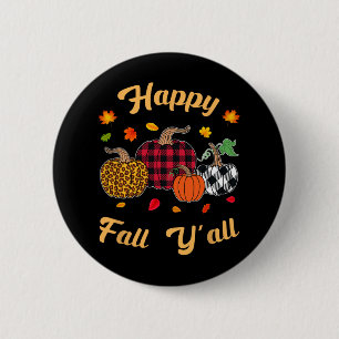 Badge Rond 5 Cm Bonne automne y'all Feuilles automne automne citro
