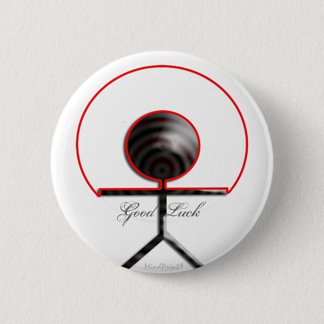 Badge Rond 5 Cm Bonne chance (Devant)