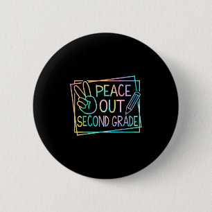 Badge Rond 5 Cm Bonne chance en troisième année Dernier jour d'éco