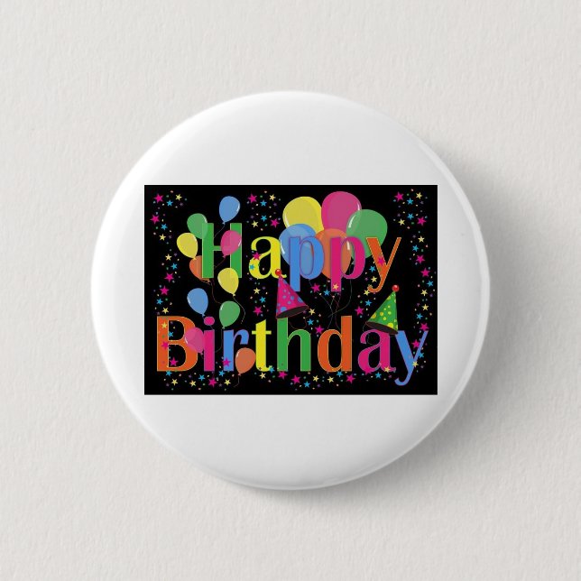 Badge Rond 5 Cm Bonne 🎂 d'anniversaire (Devant)