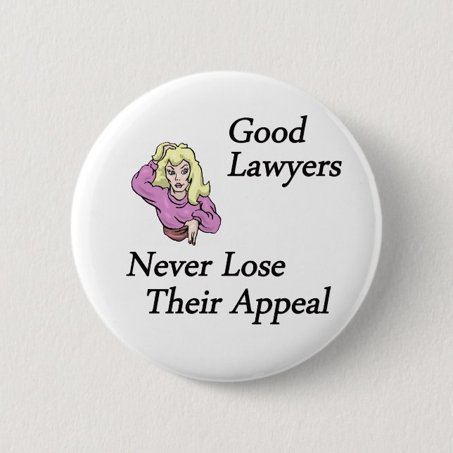 Badge Rond 5 Cm bonne femme d'avocats (Devant)