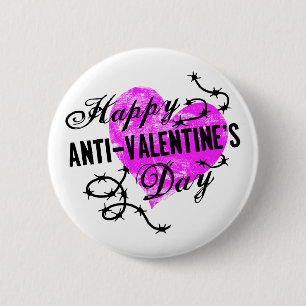 Badge Rond 5 Cm Bonne fête anti-Valentin