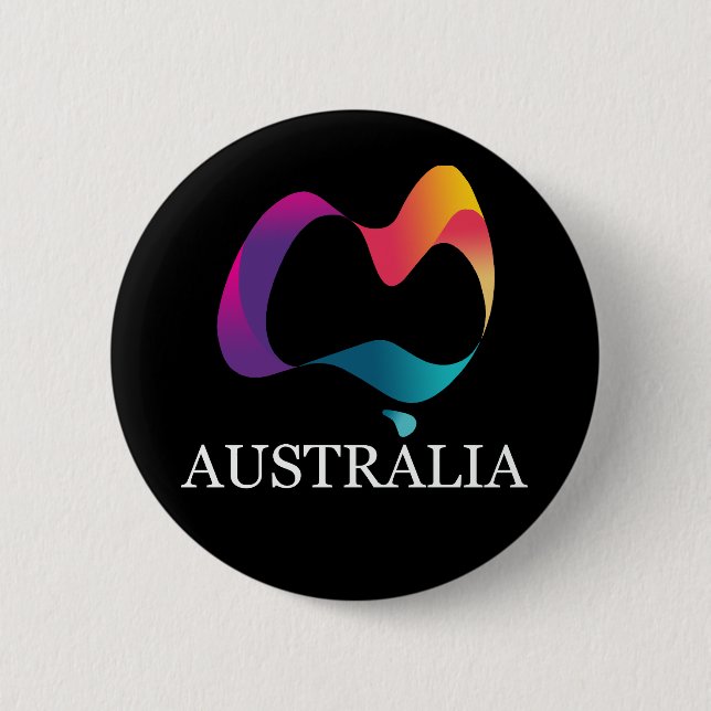 Badge Rond 5 Cm Bonne fête australienne (Devant)