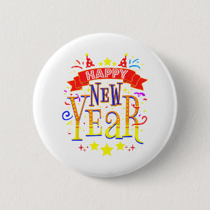 Badge Rond 5 Cm Bonne fête de la Saint Sylvestre 2025