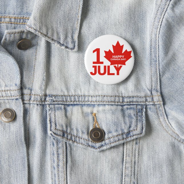 Badge Rond 5 Cm Bonne fête du Canada (En situation)