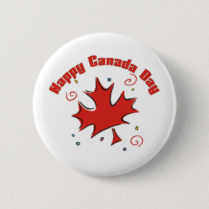 Badge Rond 5 Cm Bonne fête du Canada