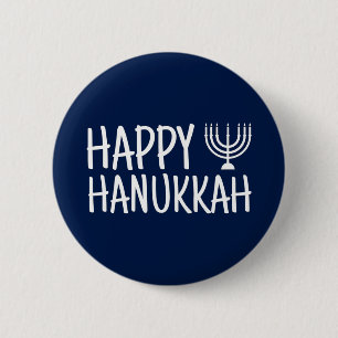 Badge Rond 5 Cm Bonne Hanoukka