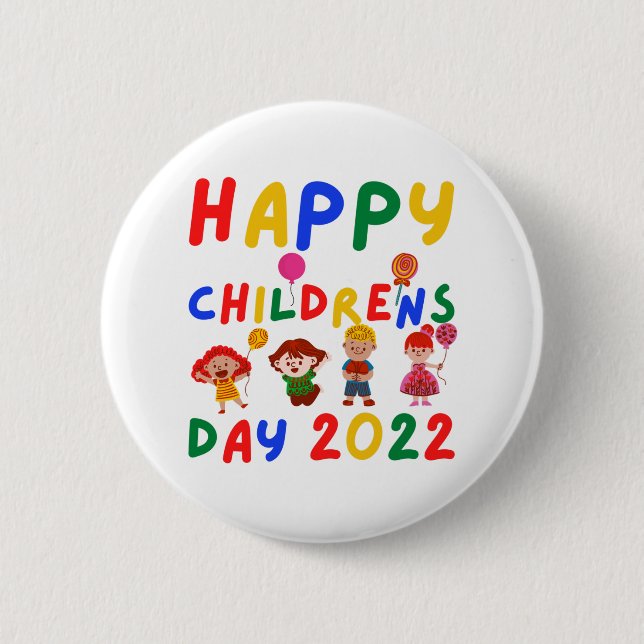 Badge Rond 5 Cm Bonne Journée des enfants 2022 (Devant)