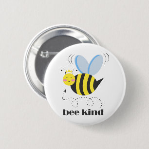 Badge Rond 5 Cm Bonne princesse d'abeille avec couronne et slogan