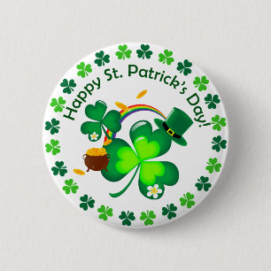 Badge Rond 5 Cm Bonne Saint Patrick's Day