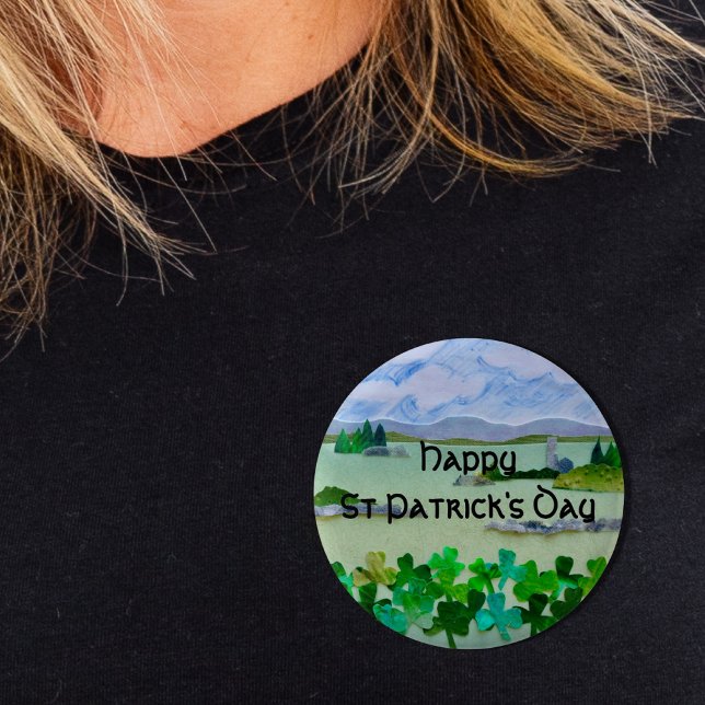 Badge Rond 5 Cm Bonne Saint Patrick's Day (Créateur téléchargé)