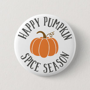 Badge Rond 5 Cm Bonne saison des épices Citrouilles