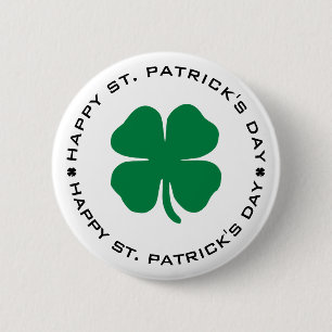 Badge Rond 5 Cm Bonne St. Patrick's Day Shamrock Lucky Charm