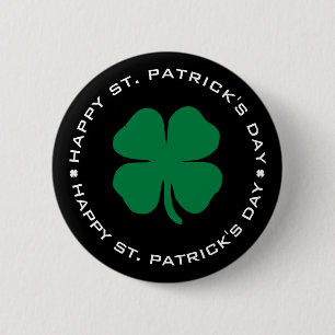Badge Rond 5 Cm Bonne St. Patrick's Day Shamrock Lucky Charm