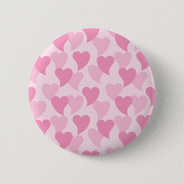Badge Rond 5 Cm Bons Coeurs Motif sans couture (Devant)