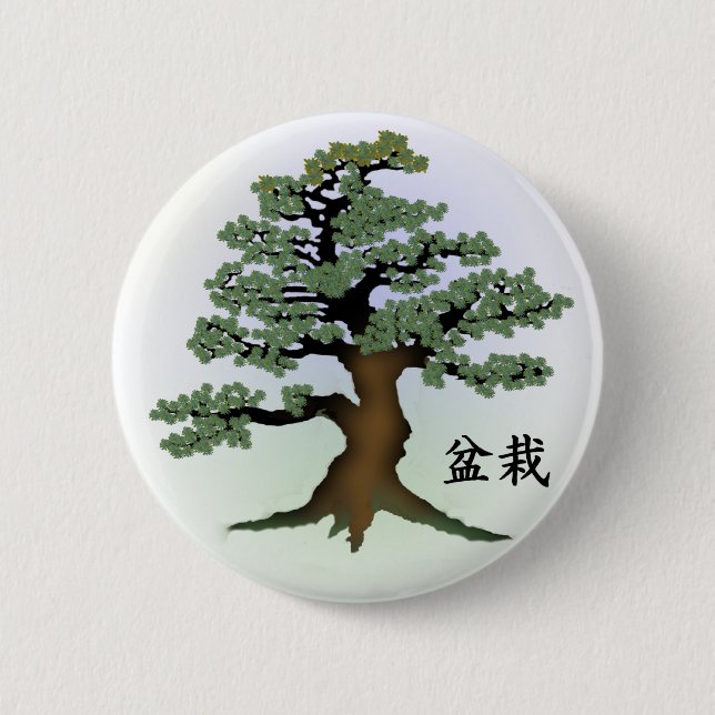 Badge Rond 5 Cm Bonsai 08 (Devant)