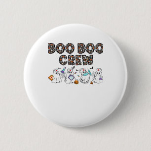 Badge Rond 5 Cm Boo Boo Crew � drôle Halloween Infirmière Ghosts M