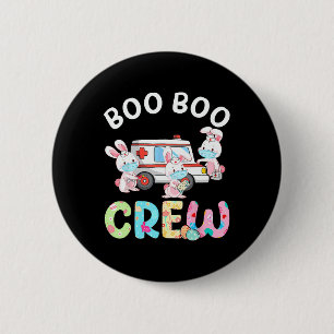 Badge Rond 5 Cm Boo Boo Crew Fun Bunny Ems Emt Parade Infirmière E