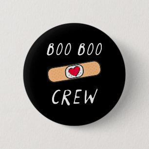 Badge Rond 5 Cm Boo Boo Crew Nurse T Shirt Funny mignon Halloween 