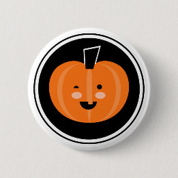 Badge Rond 5 Cm Boo ! Bouton Pinback Citrouille Halloween
