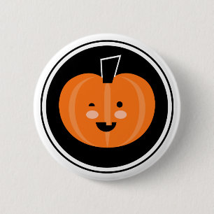 Badge Rond 5 Cm Boo ! Bouton Pinback Citrouille Halloween