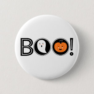 Badge Rond 5 Cm Boo ! Bouton Pinback Halloween