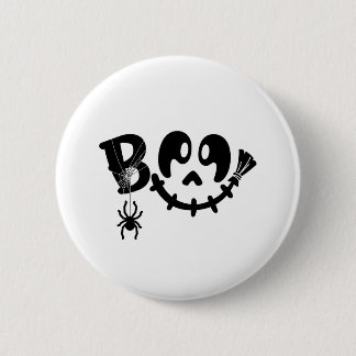 Badge Rond 5 Cm Boo - Design Halloween
