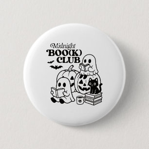 Badge Rond 5 Cm Boo(k) Club Halloween Ghosts Lecture Book
