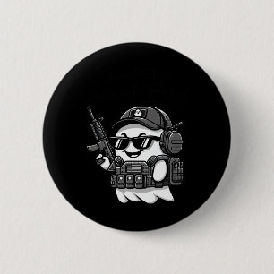 Badge Rond 5 Cm Boo Pew Costume Fantôme Tactique Amour D'Arme À Fe