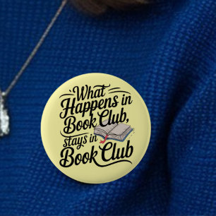 Badge Rond 5 Cm Book Club, groupes de lecteurs, libraires
