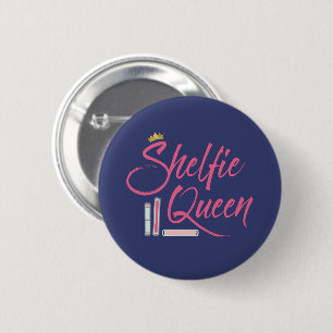 Badge Rond 5 Cm Booklover Shelfie Queen