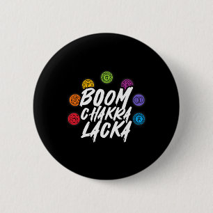 Badge Rond 5 Cm Boom Chakra Lacka Yoga Méditation Reiki Spirituel